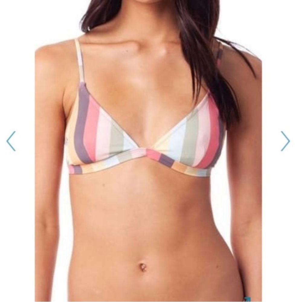 Rhythm Pink and Beige Triangle Bikini Swimwear